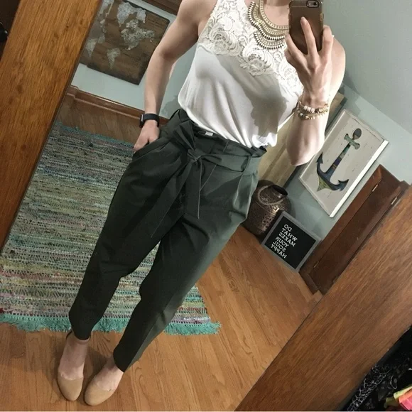 H&M Deep Green Dress Pant - Picture 3 of 9